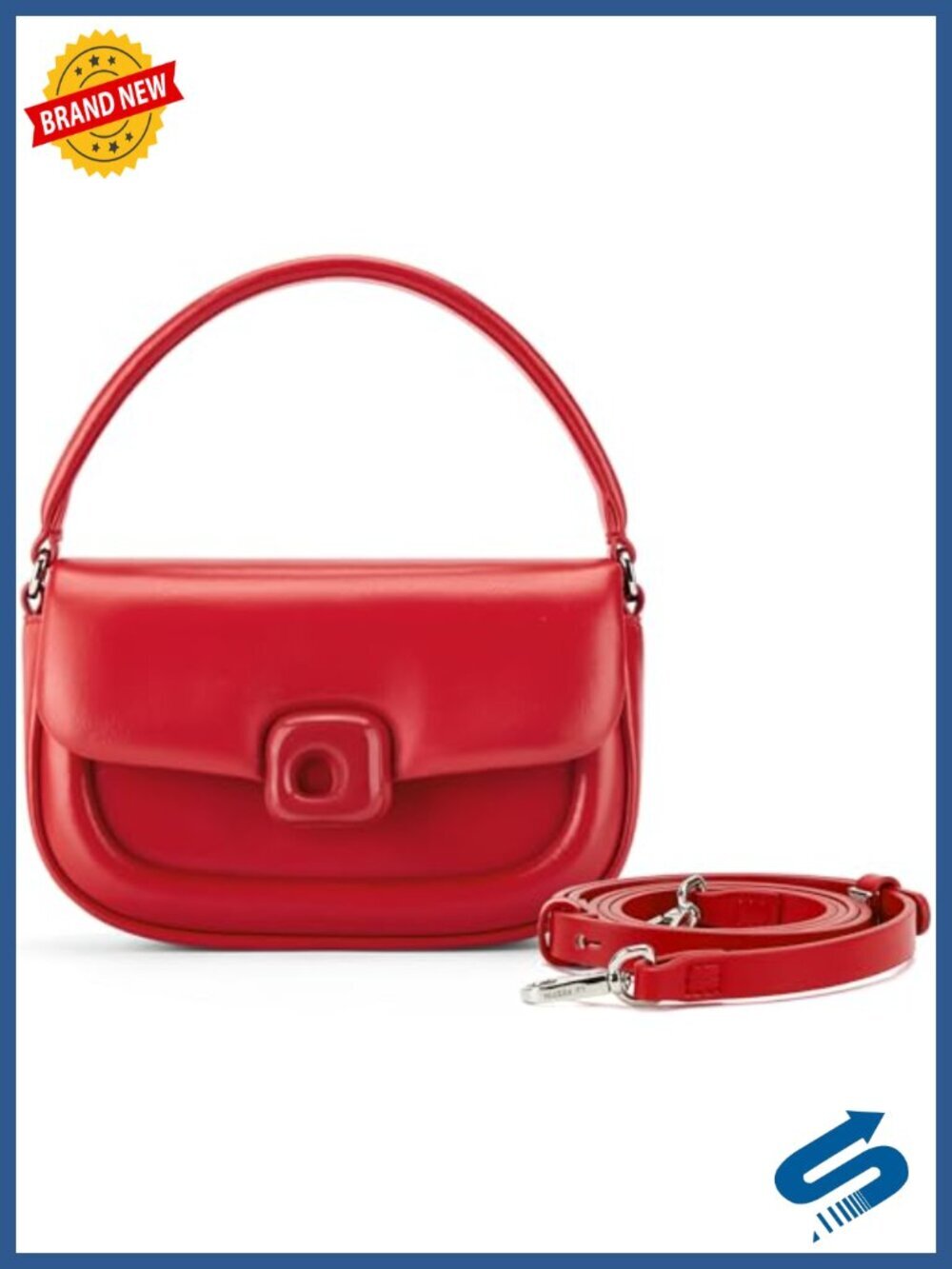 Genuine Leather Small Crossbody Purse Mini Clutch Handbag